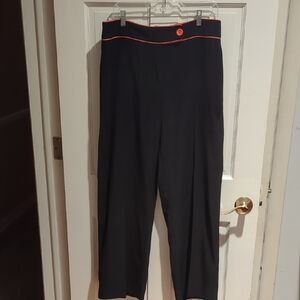 Courtenay Black Pants with Orange Trim